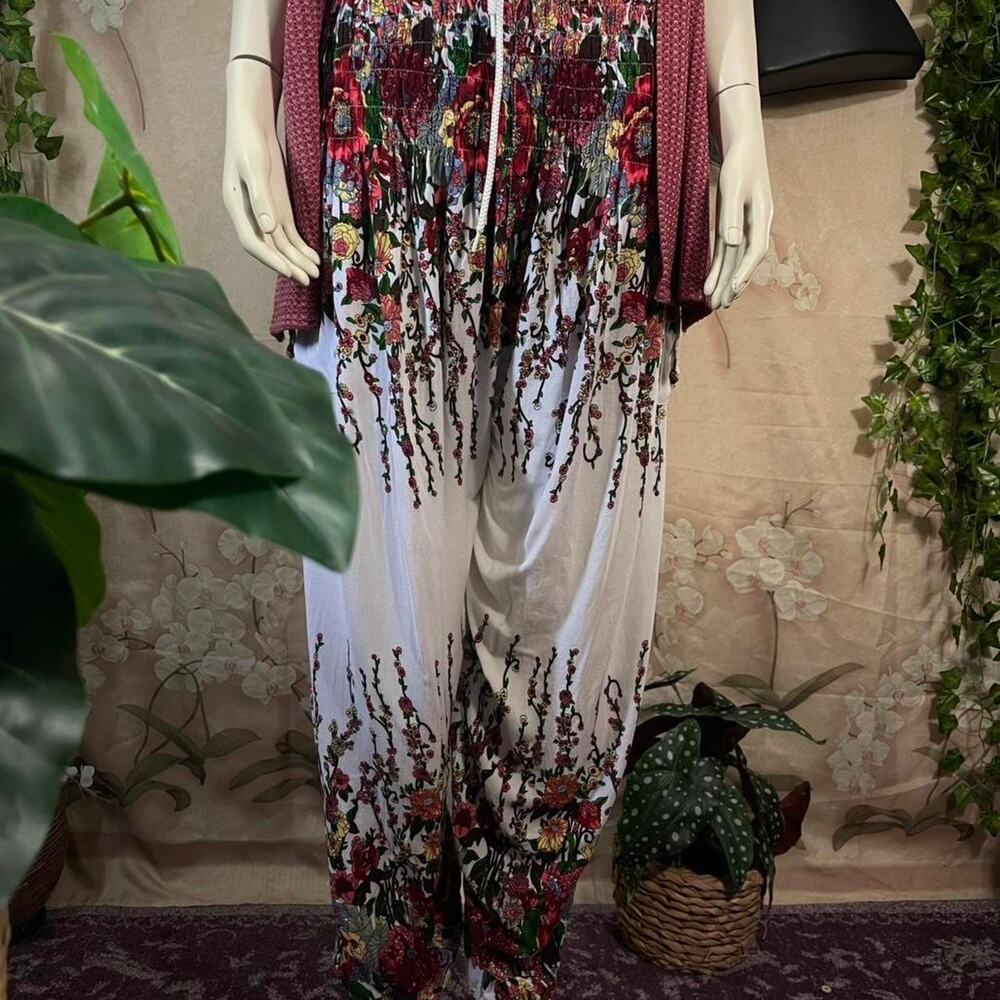 Boho floral harem pants cottagecore